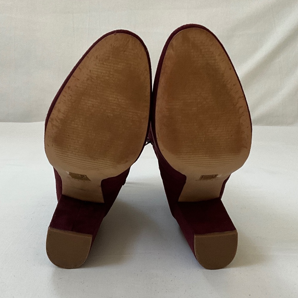 ALDO Sock Booties Ankle Boots Burgundy Size 9 - Picture 6 of 10